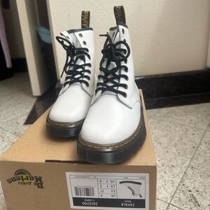 White Dr. Martens boots. Size 6.5